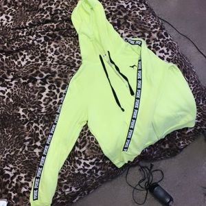 PINK Victoria Secret Neon Green Sweater